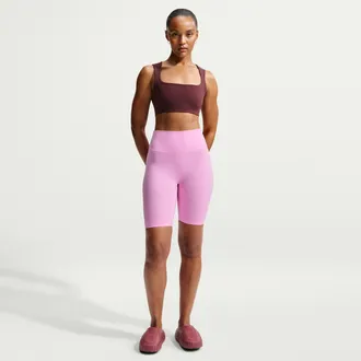Nike Womens Zenvy High-Waisted 8 Biker Shorts in Pink | II5207-621