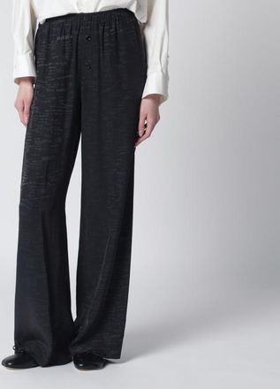 Maison Margiela Wide grey trousers with graphic print