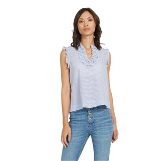 La Martina Blusa con ribete de volantes - Tops - Mujer - Multicolor - 3XS