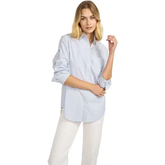 Marea Favorite Shirt in Blue/white Boyfriend Stripe at Nordstrom, Size X-Large