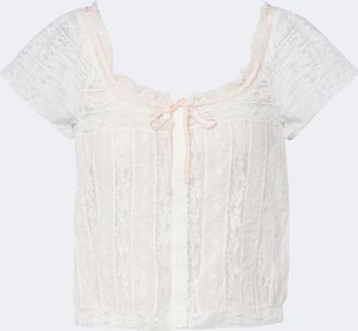 D&ocirc;en D&ocirc;en Greta embroidered lace cotton top
