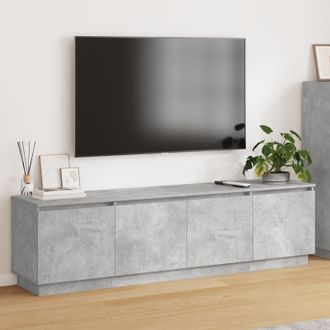 Berkfield Home TV Cabinet with LED Concrete Grey 180x38x49 cm Engineered Wood | Size: 180 x 38 x 49 cm