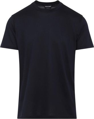 Giorgio Armani Blue Silk T-Shirt