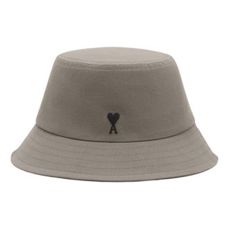 Ami SS26 Cotton Ami De Coeur Bucket Hat Carbon UHA666-AW0041-0516