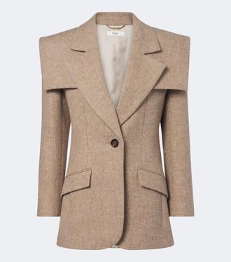 Chlo&eacute; Chlo&eacute; Caped wool blazer