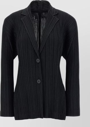 Pleats Please Issey Miyake blazer jacket long sleeves notched lapels