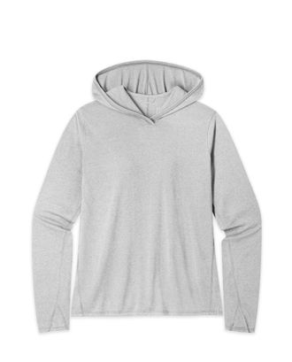 Stio | Womens Divide Hooded Pullover, Size Extra Small in Quiet Grey Heather | Cotton