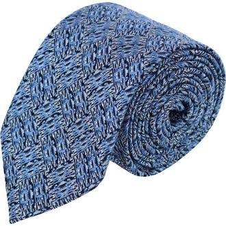 Trafalgar Store Benitos Blue Basketweave Patterned Silk Novelty Necktie in Light Blue at Nordstrom