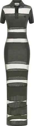 Coperni Bicolor Cotton Long Womens Dress