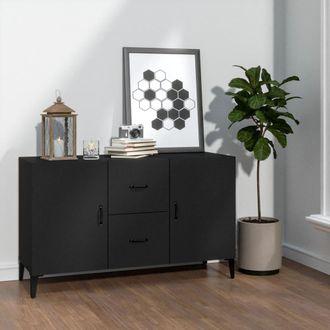 vidaXL Aparador De Madera De Ingenier&iacute;a Negro 100x36x60 Cm Vidaxl