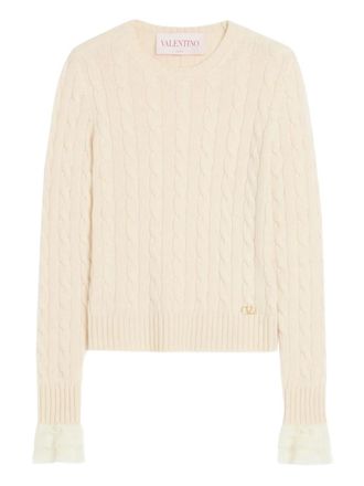 Valentino Garavani cashmere sweater - women - Cashmere - S - Neutrals