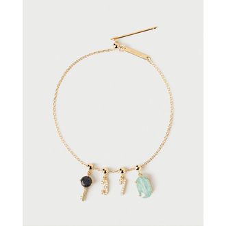PD Paola Charms Chain Bracelet in Onyx at Nordstrom