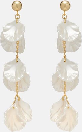 Self Portrait Tiered faux pearl-embellished earrings