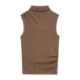Luisa Cerano Top con collo alto - - Tops - Donna - Marrone - M