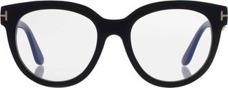 Tom Ford Blue Light Block Butterfly Ladies Eyeglasses FT5987-B 001 52
