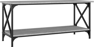 vidaXL Mesa de centro madera y hierro gris Sonoma 100x45x45 cm Vidaxl