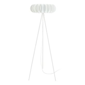 Tosel Lamp&aacute;ra de pie metal Alt.165cm blanco ;Pantalla: blanco
