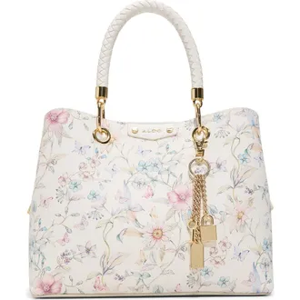 Aldo Lothycann Faux Leather Satchel in Floral at Nordstrom