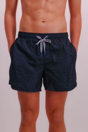 Joop Badeshorts JOOP Diamond Cornflower, Herren, Gr. S, N-Gr, schwarz sapphire aop, Microfaser, Obermaterial: 100% Polyester, bedruckt, Badehosen Badeshort