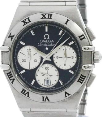 Omega Pre-owned Watches, male, Black, Size: ONE SIZE Pre-owned Stainless Steel watches