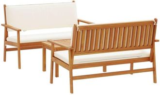 vidaXL Vidaxl - Garden Sofa Set 3 pcs Brown 75 x 45 x 38cm Solid Acacia wood