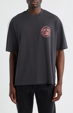 AllSaints New York Cotton Graphic T-Shirt in Washed Black at Nordstrom, Size Xx-Large