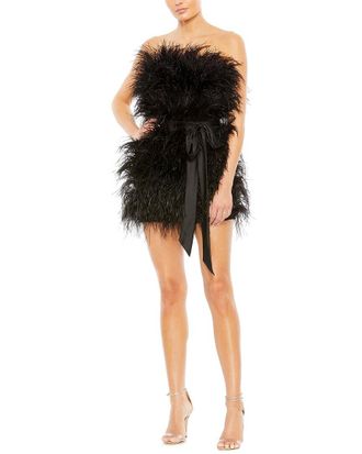 Mac Duggal Feather Mini Dress