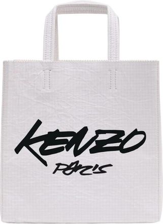 Kenzo Paper Small Tote Bag - Dames - Shoppers - Wit - ONE Size - Leer - Tassen