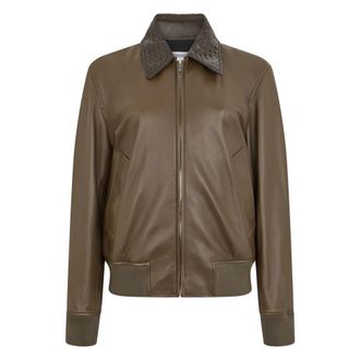Bottega Veneta Leren Jas - Dames - Leren en Su&egrave;de Jassen - Bruin - S - Jassen