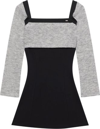 GCDS Tweedelige mini-jurk met vierkante hals - Zwart
