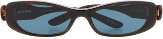 Balenciaga NOVA Printed Acetate Sunglasses - Brown