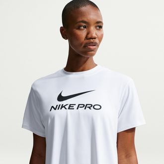 Nike Womens Nike Pro Loose T-Shirt in White | IQ0820-100