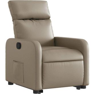 vidaXL Vidaxl - Sill&oacute;n Reclinable Elevable Cuero Artificial Color Capuchino