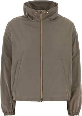 Herno Windbreaker - Dames - Zomerjassen - Grijs - M - Polyester - Jassen
