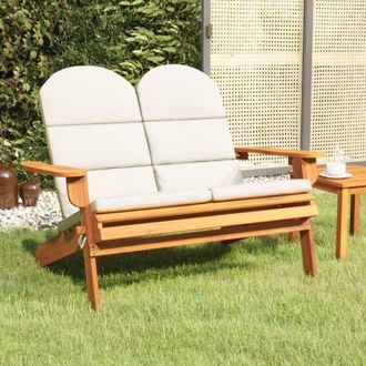 vidaXL Vidaxl - Panchina Giardino Adirondack Cuscini 126 cm Massello di Acacia