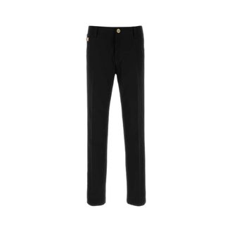Versace Suit Trousers, male, Black, Size: XL Cotton-Gabardine Chino Pants