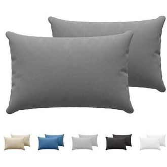 OEM Federa 30 X 50 Cm In Cotone (set Da 2) Jersey Di Cotone 150 - Antracite - Federa 30x50 Cm - Copricuscino Resistente E Ipoallergenico Per Cuscino 30x50
