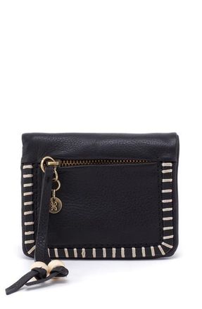 Hobo Mini Lumen Leather Bifold Wallet in Black at Nordstrom