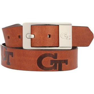 Eagles Wings Georgia Tech Yellow Jackets Brandish Leather Belt in Brown at Nordstrom, Size 38