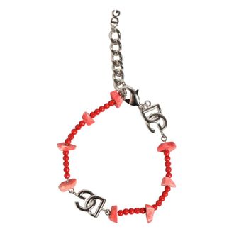 Dolce & Gabbana Chain Beaded Bracelet - Heren - Armbanden - Grijs - ONE Size - Accessoires