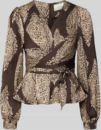 Neo Noir Neo Noir Regular Fit Bluse mit Allover-Paisley-Print Modell Rista in Mittelbraun, Gr&ouml;&szlig;e 34