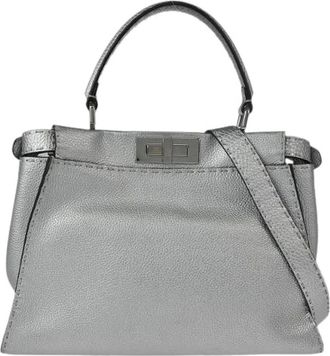 Fendi Pre-owned Handbags, female, Gray, Size: ONE SIZE Pre-owned Vintage Handbag