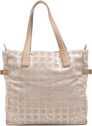 Chanel Pre-owned Womens Travel Line Tote Bag Canvas - Nude Textile - One Size