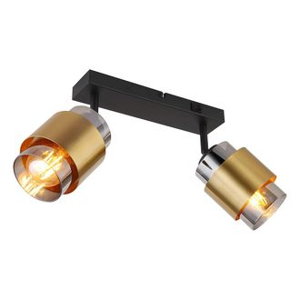 Globo Lighting Foco - Milley - Lat&oacute;n Negro - Metal - Foco De Superficie
