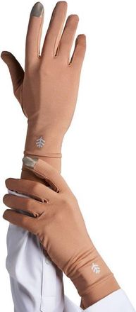 Coolibar Gannett Full Finger UV Sun Gloves, UPF 50+ Sun Protection in Antique Tea at Nordstrom, Size X-Large