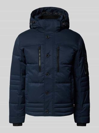 Tom Tailor Regular Fit Steppjacke mit Rei&szlig;verschlusstaschen in Dunkelblau, Gr&ouml;&szlig;e XXL