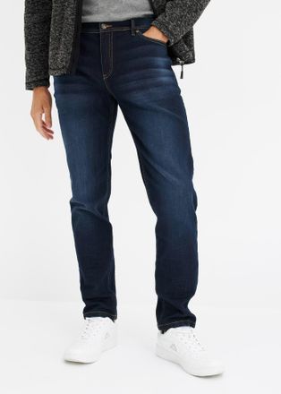 Bonprix Slim-fit-Jeans BONPRIX Slim Fit Stretch-Jeans, Tapered, Herren, Gr. 24, U-Gr, blau (dunkelblau denim), Obermaterial: 98% Baumwolle, 2% Elasthan, slim 