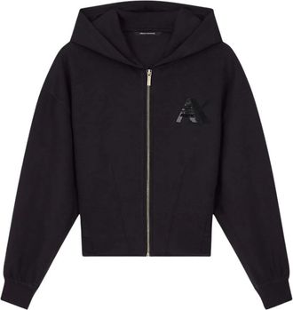A|X Armani Exchange Scuba Zip-Up Athleisure Stretch Sweatshirt - Dames - Vesten met rits - Zwart - L - Polyester - Hoodies & sweatvesten