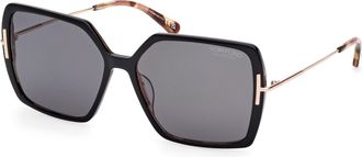 Tom Ford Joanna Polarized Smoke Square Ladies Sunglasses FT1039 05D 59