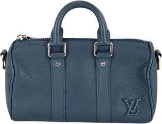 Louis Vuitton Pre-owned Vintage Mini Tas - Dames - Vintage Mini Tas - Blauw - ONE Size - Leer - Vintage